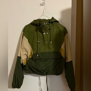 Retro green & yellow windbreaker